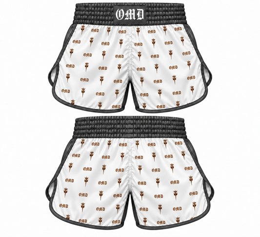 Men’s OMD Ivory and Iron Muay Thai Shorts