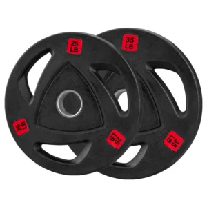 Olympic Weight Plates, 2" Cast Iron Bumper Plates Rubber Coated Weight Plate for Strength Training, Bodybuilding, Bodybuilding